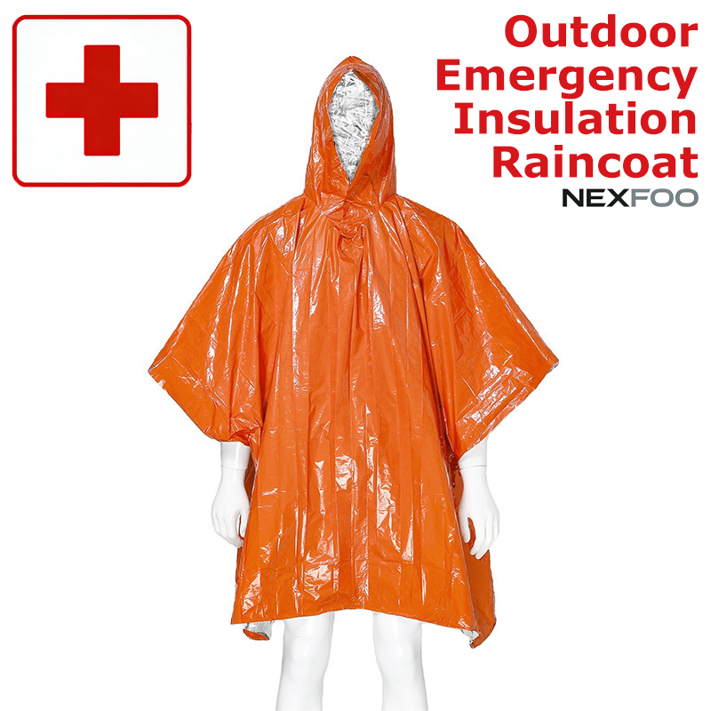 Emergency Poncho Rain - Poncho de Lluvia Multifuncional de Emergencia,
